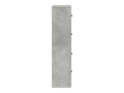 Estantería de madera de ingeniería gris hormigón 60x24x101,5 cm