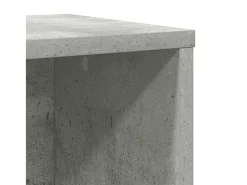 Estantería de madera de ingeniería gris hormigón 60x24x101,5 cm