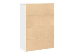Estantería de madera de ingeniería blanca 60x24x85 cm