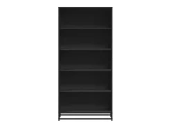 Estantería de madera de ingeniería negra 80,5x35x170,5 cm