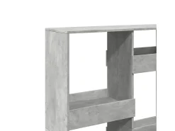 Estantería de madera de ingeniería gris hormigón 100x33x135 cm