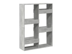 Estantería de madera de ingeniería gris hormigón 100x33x135 cm