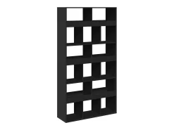Estantería de madera de ingeniería negra 100x33x187,5 cm