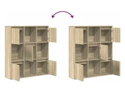 Estantería de madera de ingeniería roble sonoma 89x24x101,5 cm