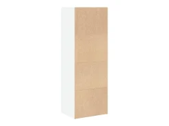 Estantería de madera de ingeniería blanca 40x30x114 cm