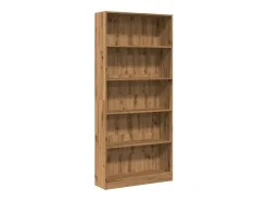 Estantería de madera de ingeniería roble artesanal 80x24x176 cm