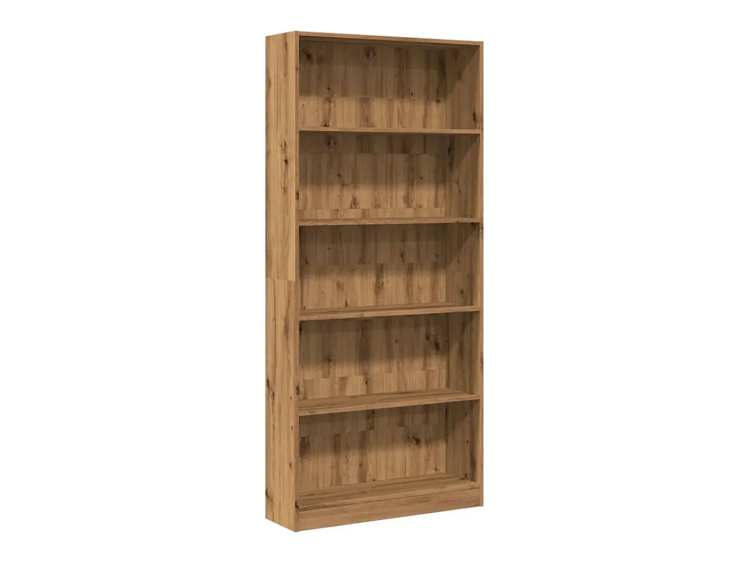Estantería de madera de ingeniería roble artesanal 80x24x176 cm