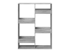 Estantería de madera de ingeniería gris Sonoma 100x33x135 cm