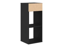 Estantería de madera de ingeniería negra 34x31x80 cm