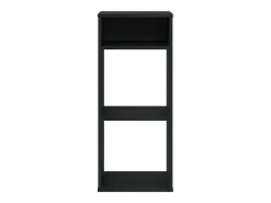 Estantería de madera de ingeniería negra 34x31x80 cm