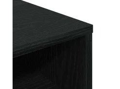 Estantería de madera de ingeniería negra 34x31x80 cm