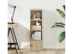 Estantería de madera de ingeniería roble sonoma 31x24x102 cm