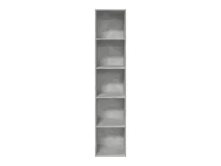 Estantería de madera de ingeniería gris hormigón 40x30x189 cm