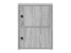 Estantería de madera de ingeniería gris sonoma 40x24x52 cm