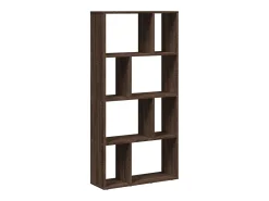 Estantería de madera de ingeniería marrón roble 60x20x120 cm