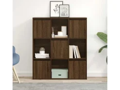 Estantería de madera de ingeniería marrón roble 89x24x101,5 cm