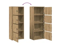 Estantería de madera de ingeniería roble artisan 40x24x102 cm