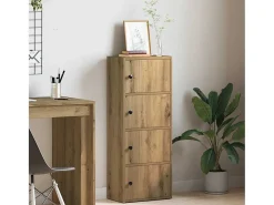 Estantería de madera de ingeniería roble artisan 40x24x102 cm