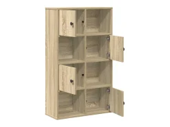 Estantería de madera de ingeniería roble sonoma 60x24x101,5 cm