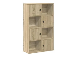 Estantería de madera de ingeniería roble sonoma 60x24x101,5 cm
