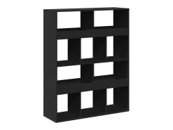 Estantería de madera de ingeniería negra 100x33x125,5 cm