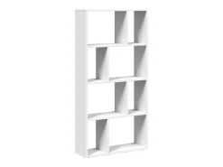 Estantería de madera de ingeniería blanca 60x20x120 cm