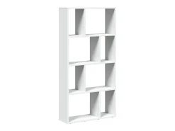 Estantería de madera de ingeniería blanca 60x20x120 cm