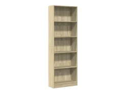 Estantería de madera de ingeniería roble Sonoma 60x24x176 cm