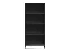 Estantería de madera de ingeniería negra 60x35x139 cm