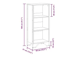 Estantería de madera de ingeniería gris Sonoma 50x31x106 cm
