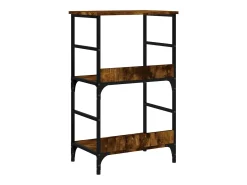 Estantería de madera de ingeniería roble ahumado 50x33x82 cm