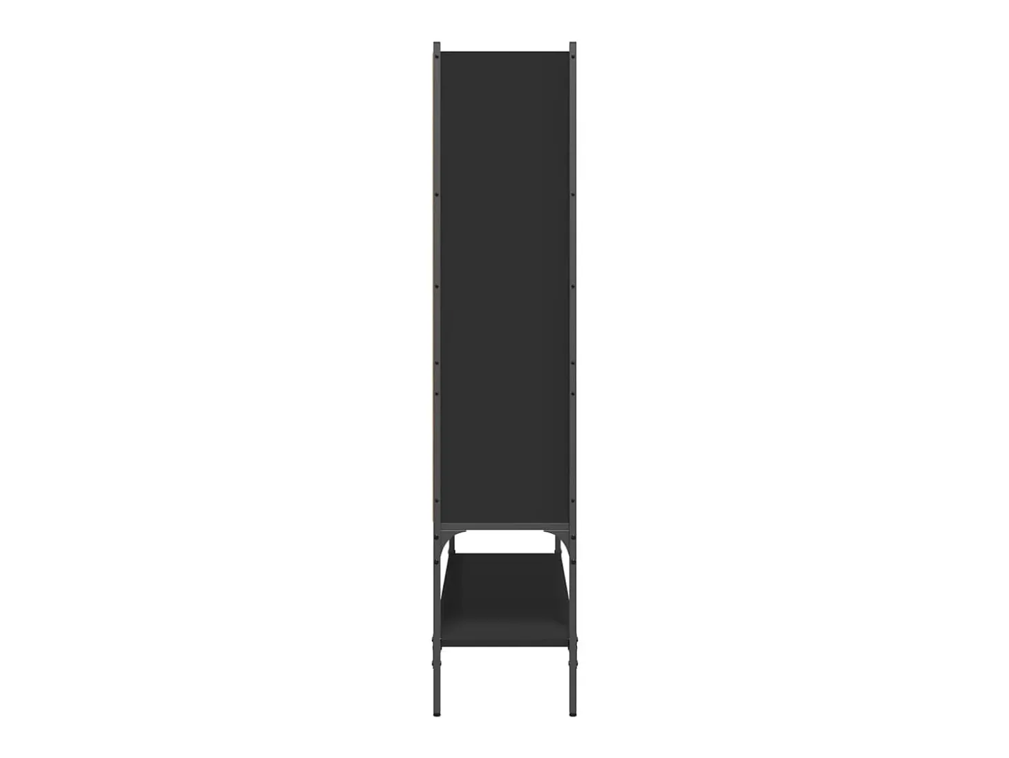 Estantería de madera de ingeniería negra 102x30x141,5 cm