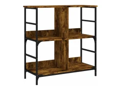 Estantería de madera de ingeniería roble ahumado 78,5x33x82 cm