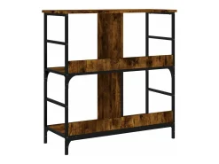 Estantería de madera de ingeniería roble ahumado 78,5x33x82 cm