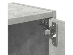 Estantería de madera de ingeniería gris hormigón 40x24x102 cm