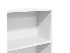 Estantería de madera de ingeniería blanca 60x30x189 cm