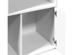 Estantería de madera de ingeniería blanca 70x36x189 cm