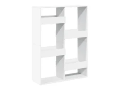 Estantería de madera de ingeniería blanca 100x33x135 cm