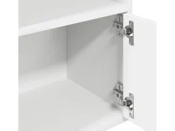 Estantería de madera de ingeniería blanca 31x24x127 cm