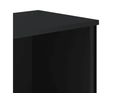 Estantería de madera de ingeniería negra 80x31x106 cm