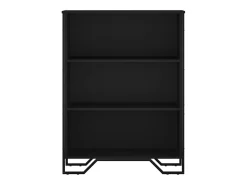 Estantería de madera de ingeniería negra 80x31x106 cm