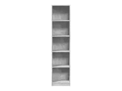 Estantería de madera de ingeniería gris hormigón 40x24x176 cm