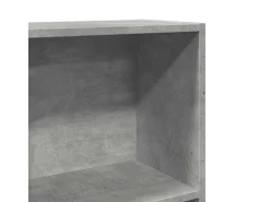 Estantería de madera de ingeniería gris hormigón 40x24x176 cm