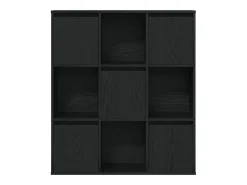 Estantería de madera de ingeniería roble negro 89x24x101,5 cm