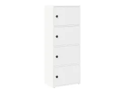 Estantería de madera de ingeniería blanca 40x24x102 cm