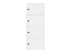 Estantería de madera de ingeniería blanca 40x24x102 cm