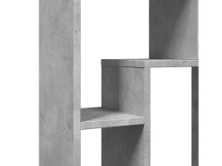 Estantería de madera de ingeniería gris hormigón 63x20x90 cm