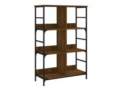 Estantería de madera ingeniería marrón roble 78,5x33x117,5 cm