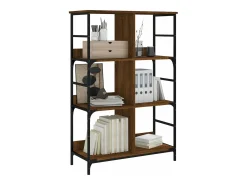 Estantería de madera ingeniería marrón roble 78,5x33x117,5 cm