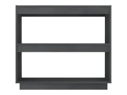 Estantería de madera maciza de pino gris 80x35x71 cm